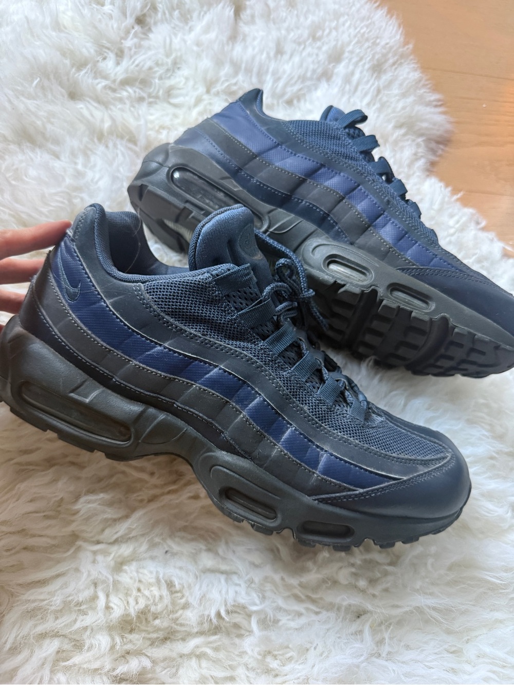 Nike Men's blue on blue air max 95’